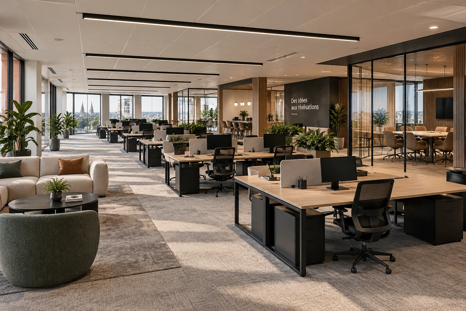 Plateau de bureaux aménagé aux Chartrons, Bordeaux